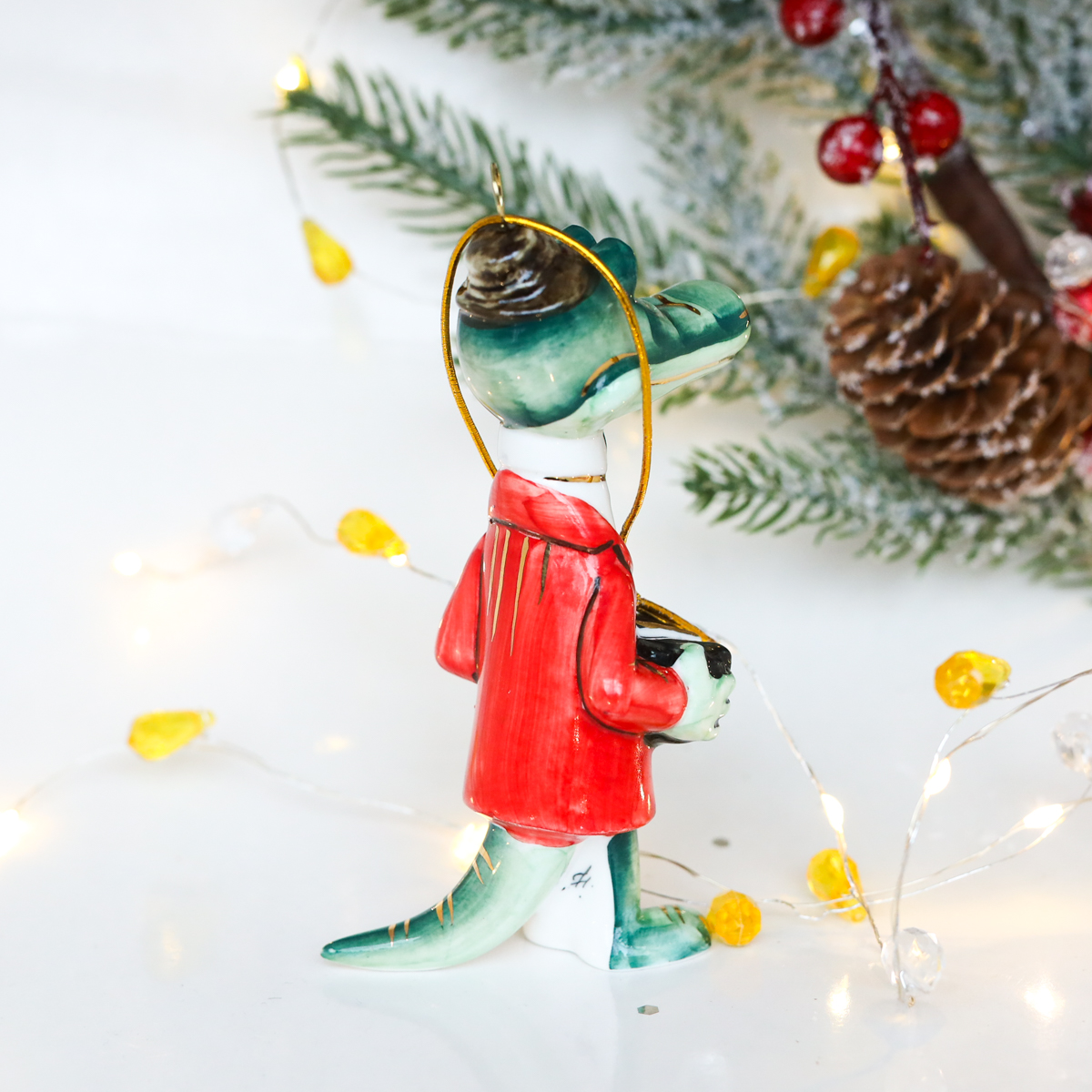 Елочная игрушка Крокодил Гена