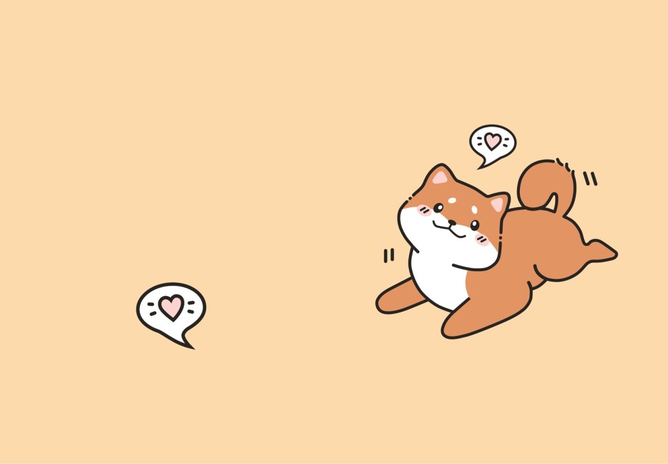 Обложка для паспорта Аниме. Shiba inu love