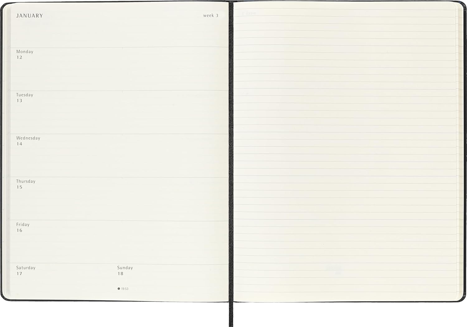 Еженедельник Classic Wknt XL черный 2026