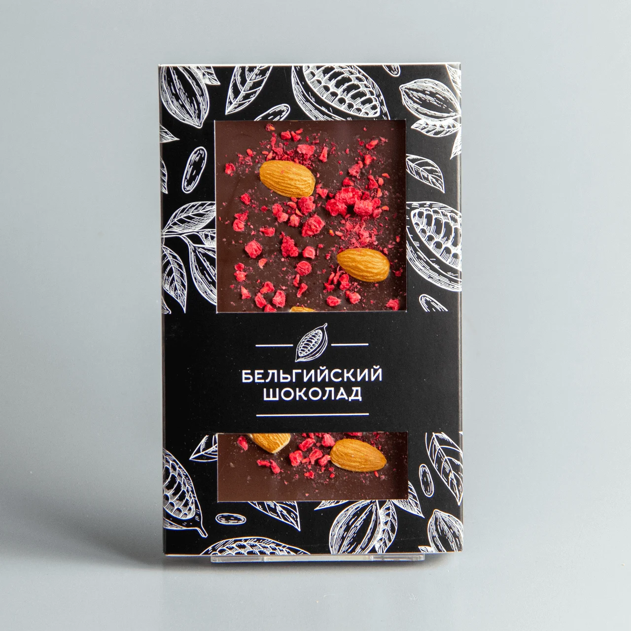 Тёмный шоколад с малиной и миндалём 29