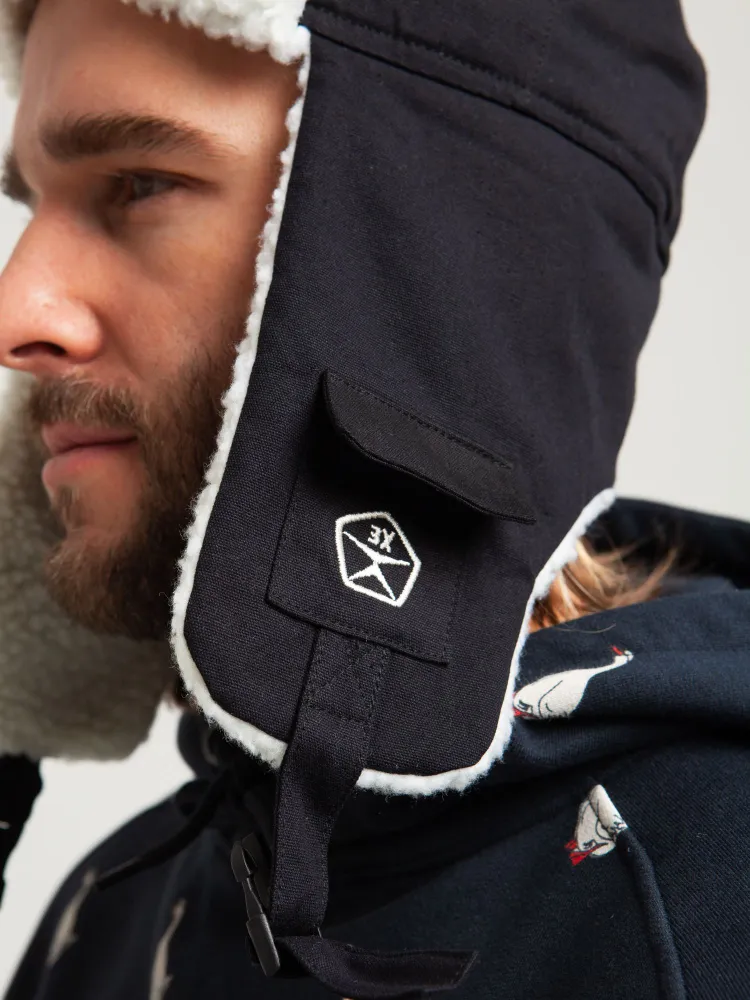 Шапка Запорожец Ushanka Beanie (Black-L/XL)