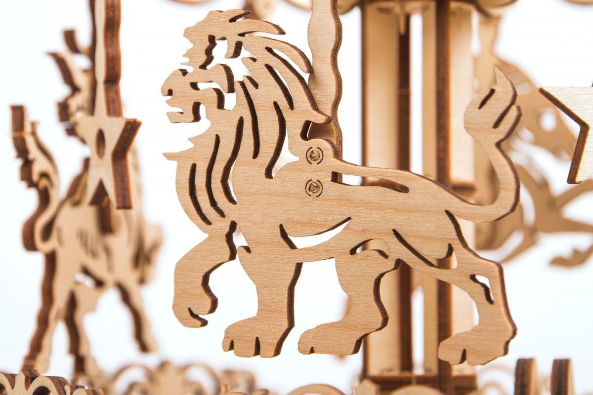 Механический 3D-пазл из дерева Wood Trick Карусель