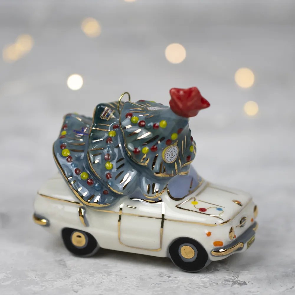 Елочная игрушка Машинка с ёлкой