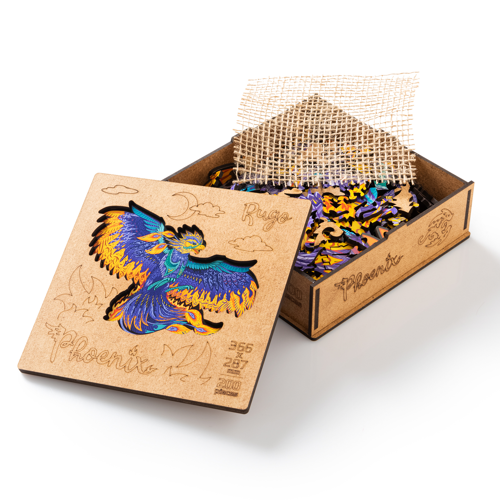 Деревянный пазл Феникс L