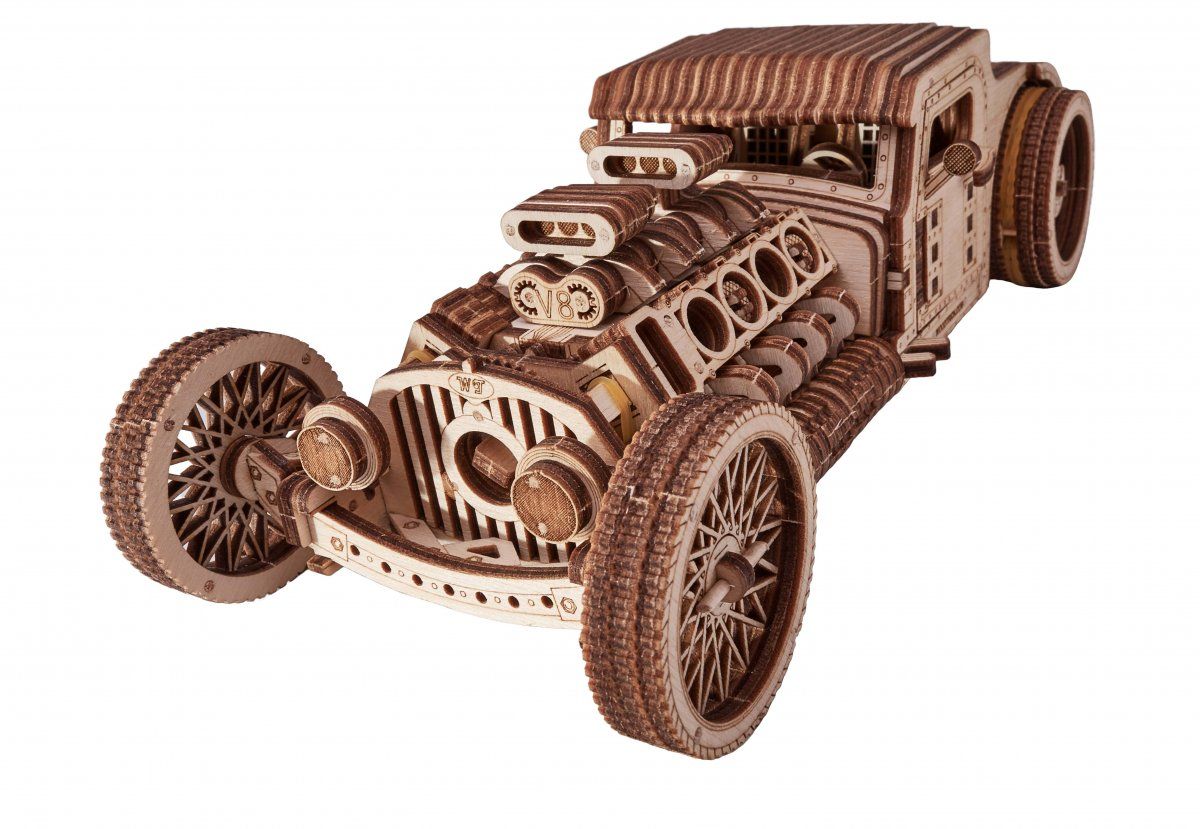 Механический 3D-пазл из дерева Wood Trick Хот Род