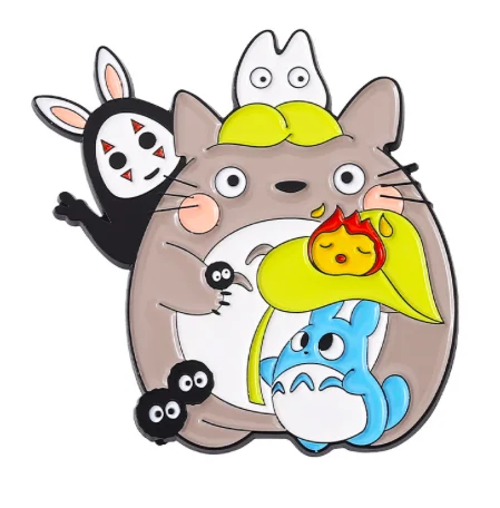 Пин металлический Pinchi Большой серый Тоторо с друзьями