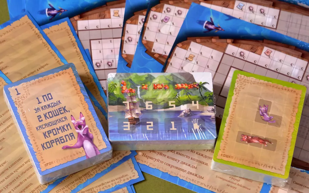 Настольная игра Остров кошек. Исследуй и Рисуй
