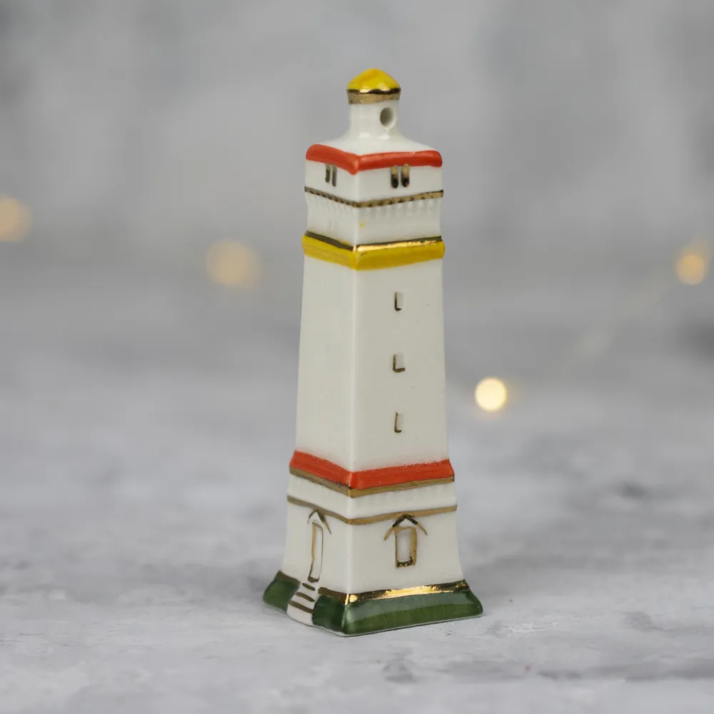 Елочная игрушка Маяк квадратный