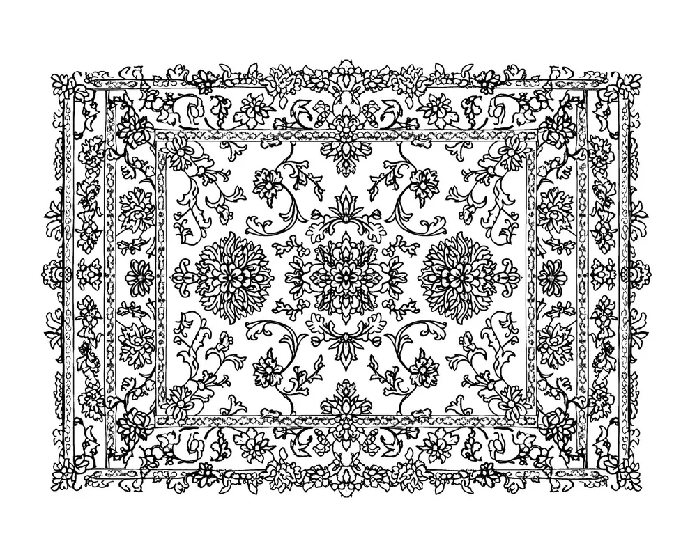 Советские ковры. Раскраска из 90-х