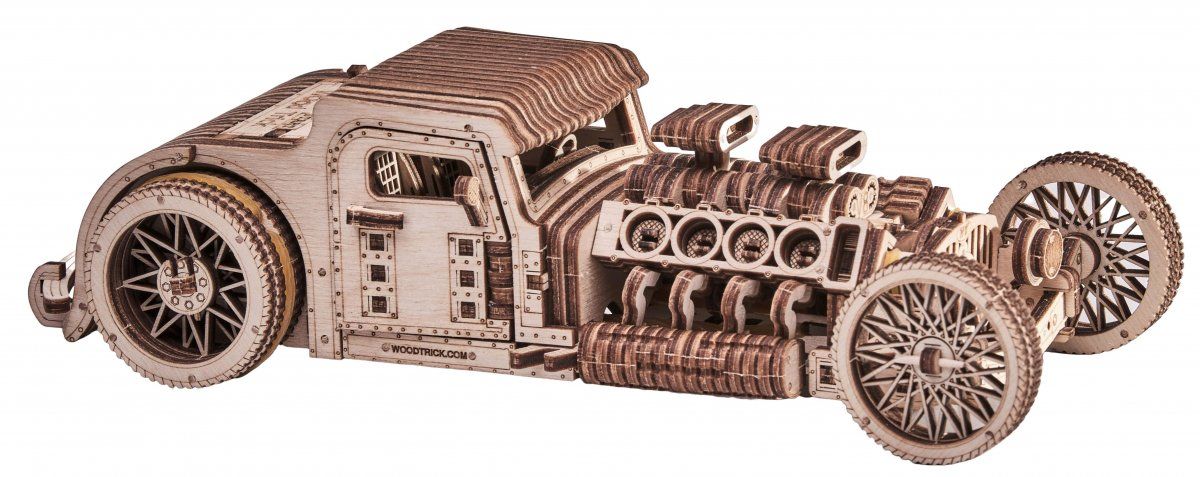 Механический 3D-пазл из дерева Wood Trick Хот Род