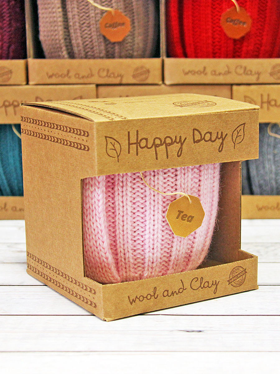 Вязаная кружка Клубничный Мохито