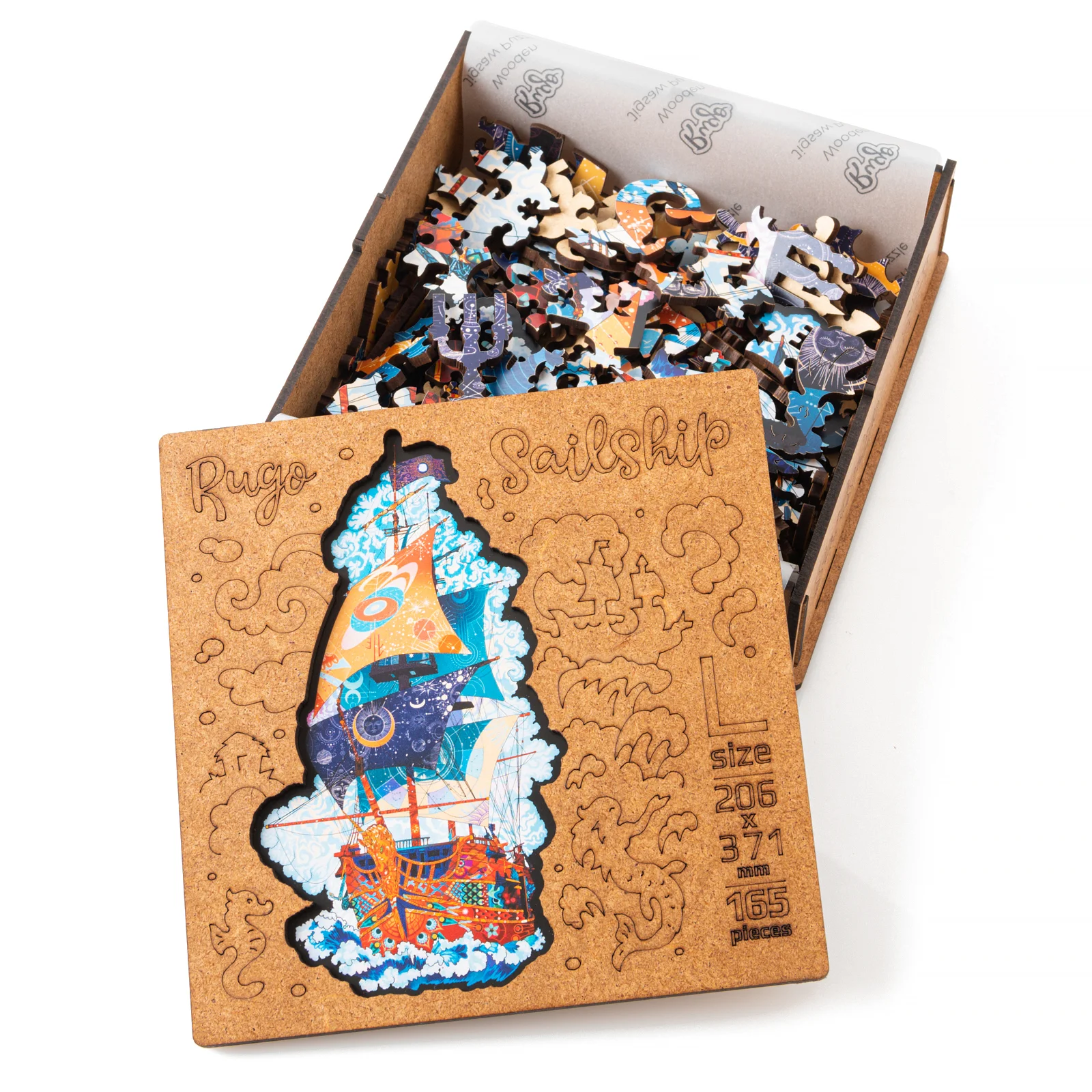 Деревянный пазл Корабль L