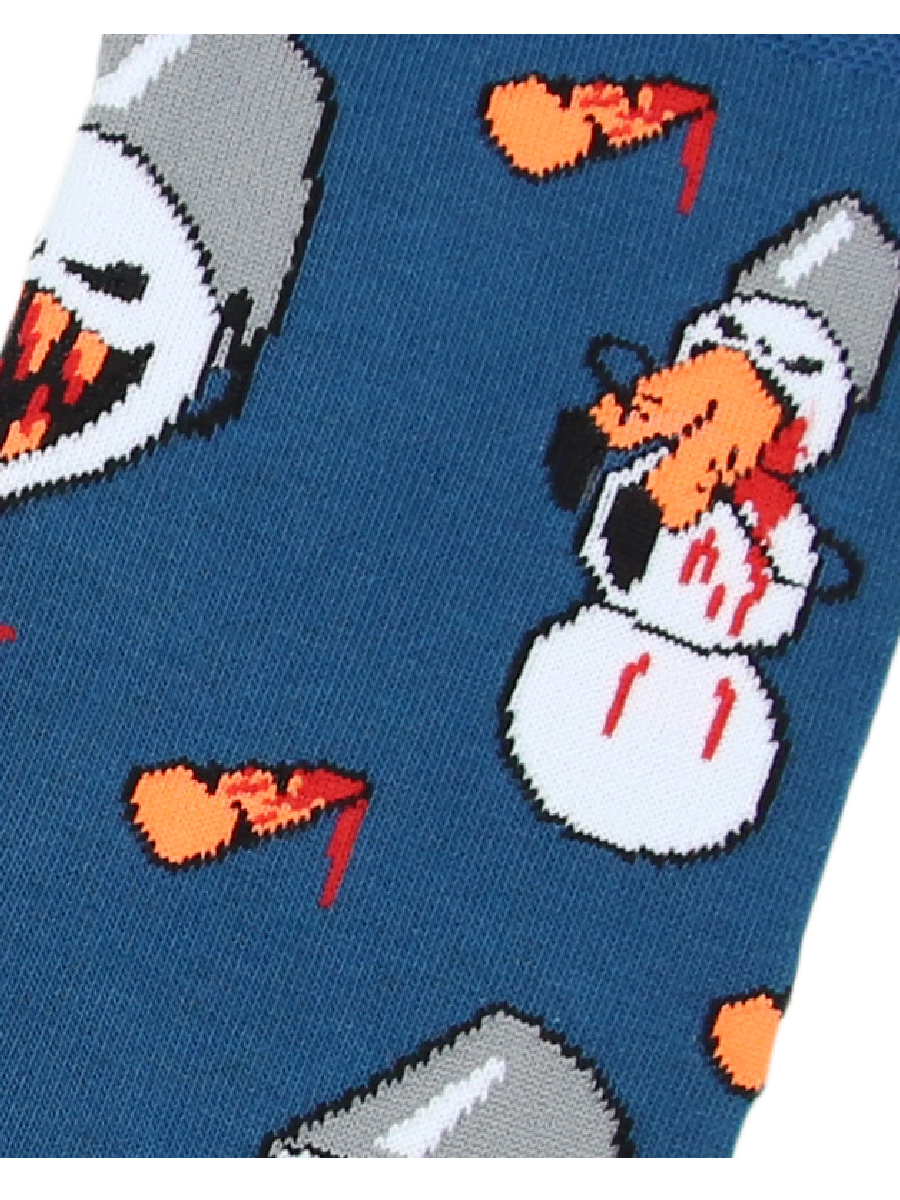 Носки Снеговик синий (36-41)