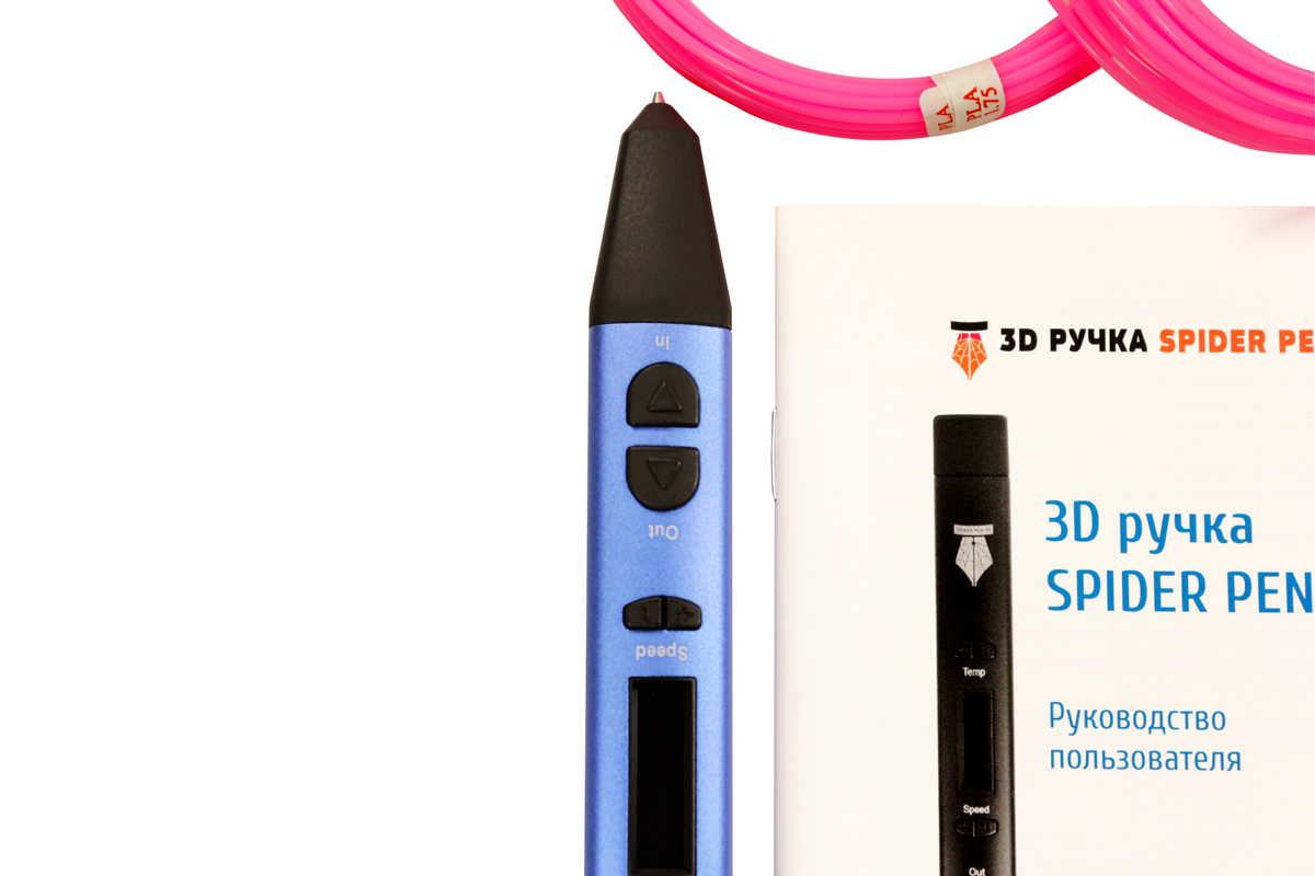 3D ручка Spider Pen Pro, сверкающая синий