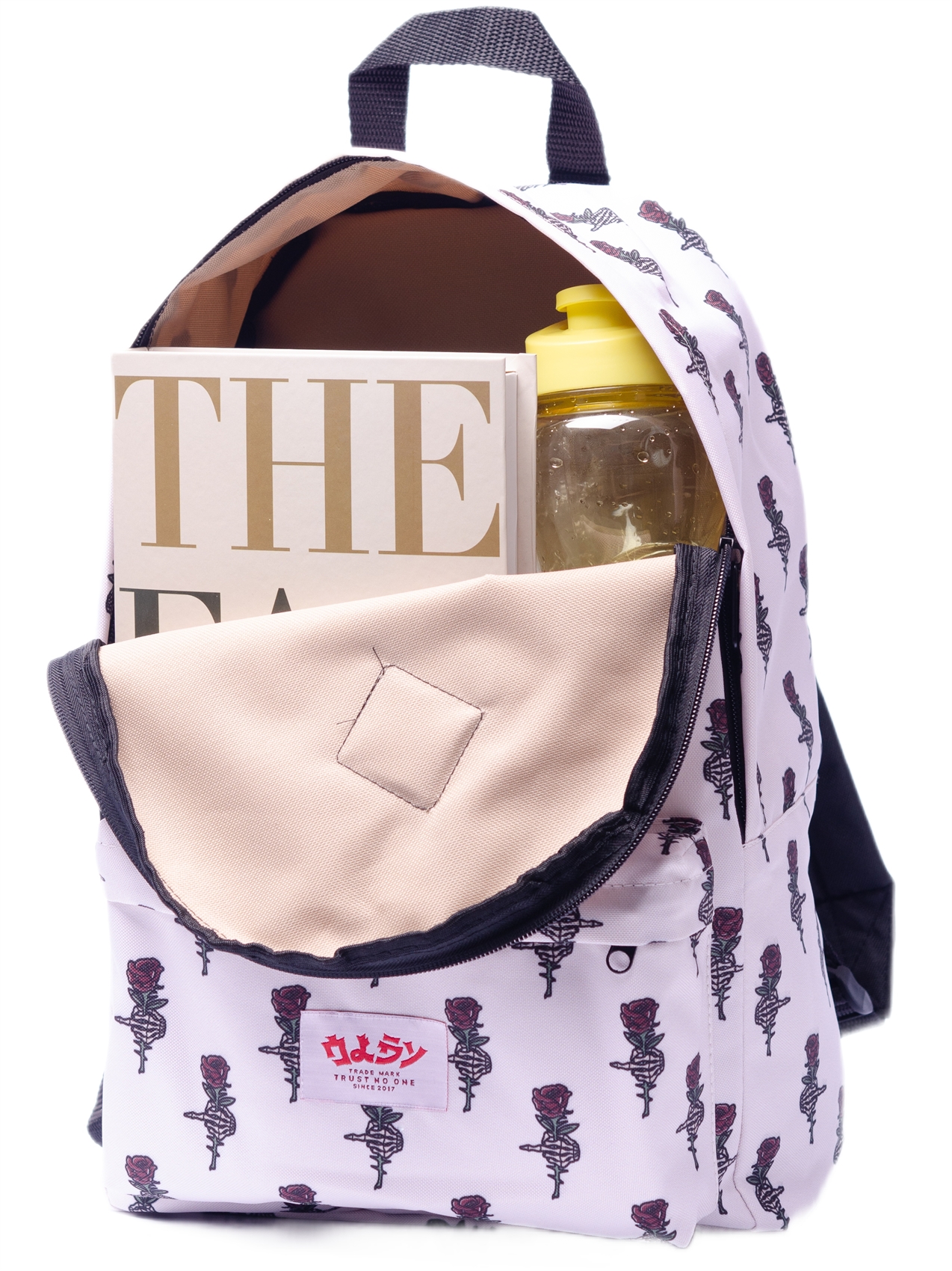 Рюкзак Oldy принт (бежевый, рука/роза)