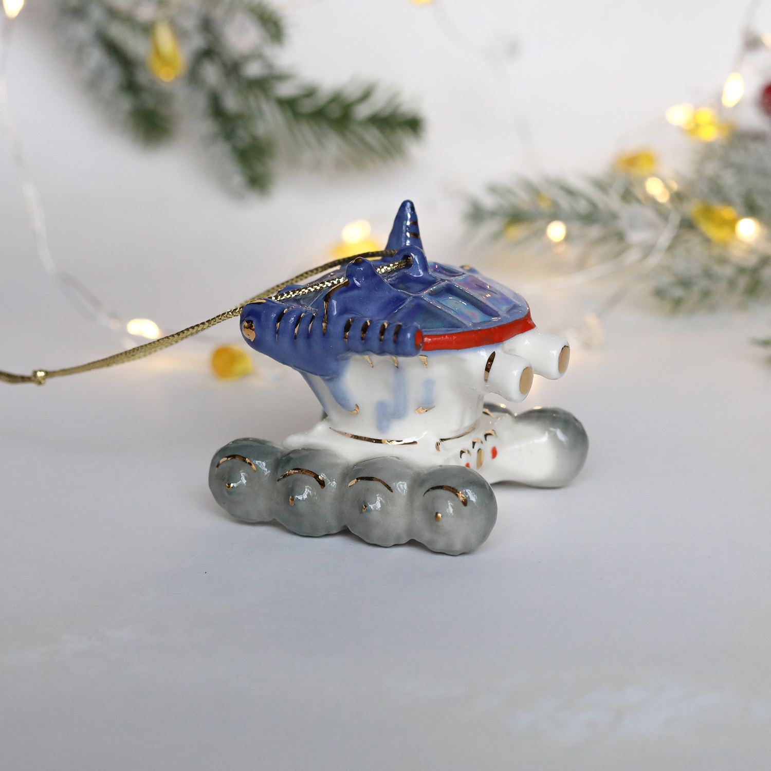 Елочная игрушка Луноход (синий)