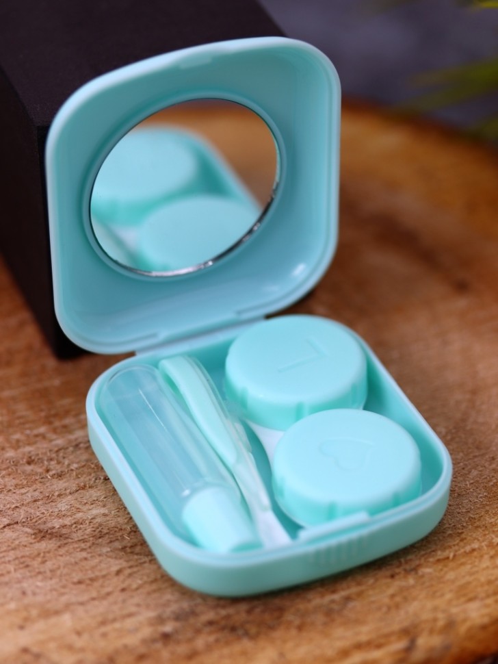 Контейнер для линз Heart paint (green)