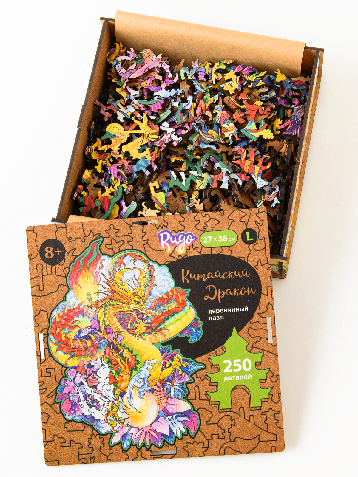 Деревянный пазл Китайский Дракон L