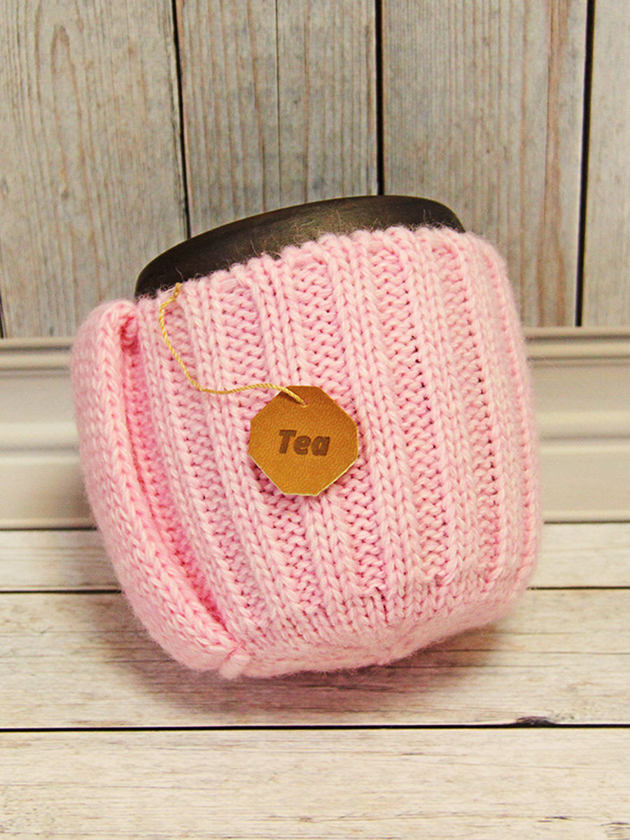 Вязаная кружка Клубничный Мохито