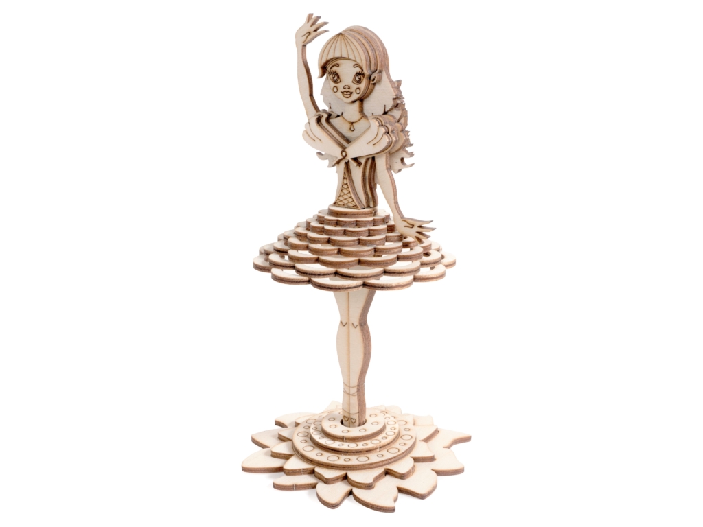 Конструктор 3D деревянный подвижный Lemmo Дюймовочка