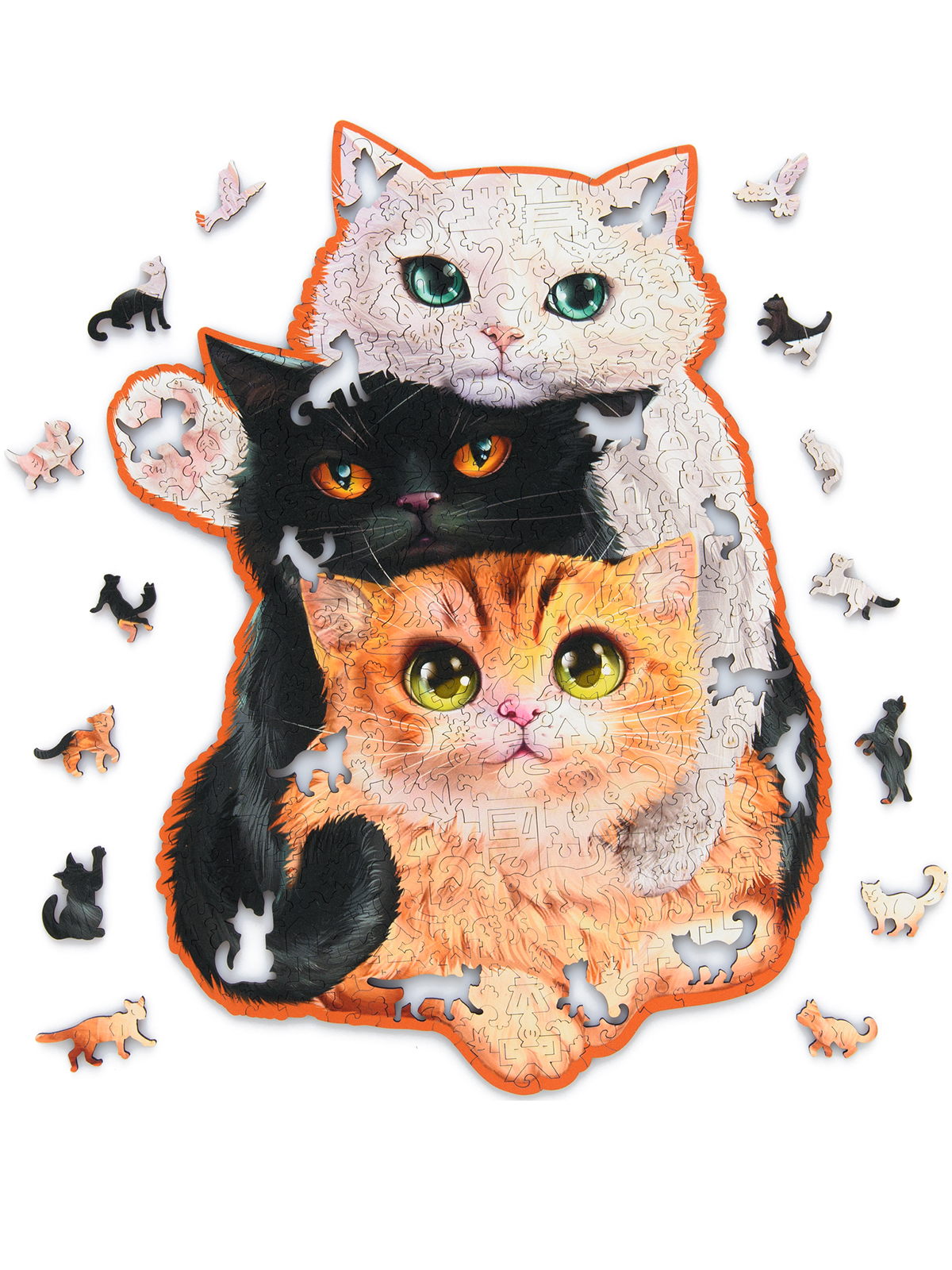 Деревянный пазл Котики DL