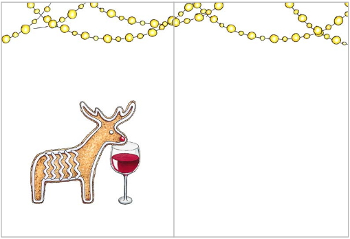 Открытка НГ. Торт