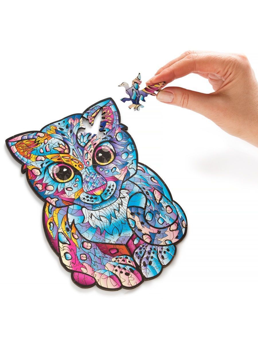 Деревянный пазл Снежный Барс S