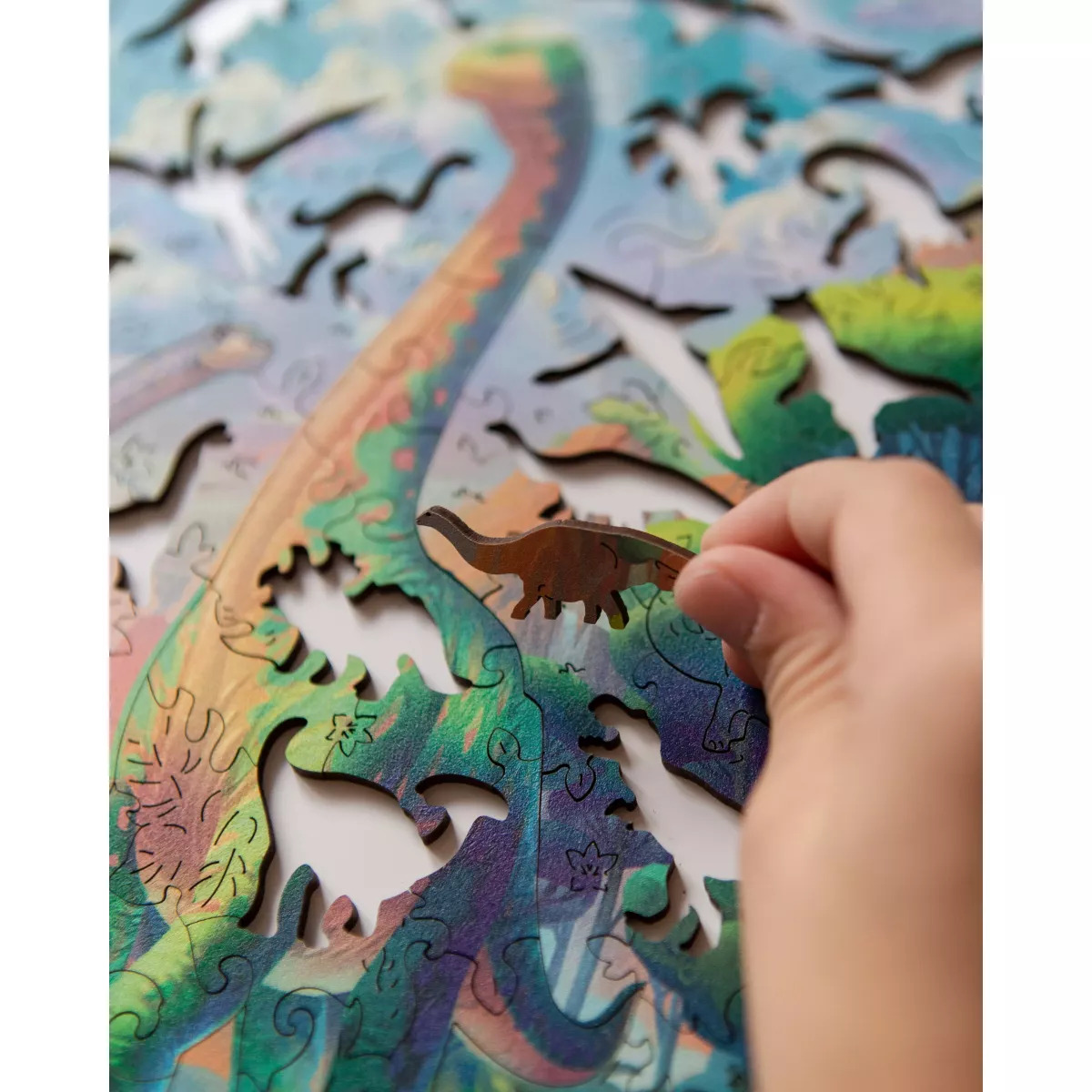 Деревянный пазл Диплодок