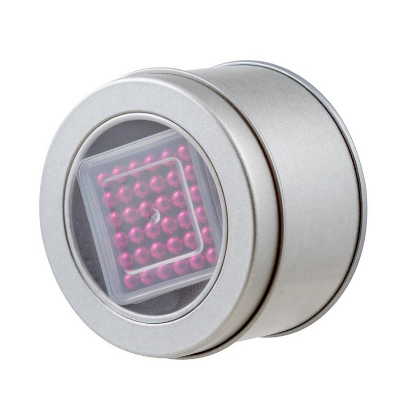 Куб из магнитных шариков 5 мм, розовый, 216 элементов