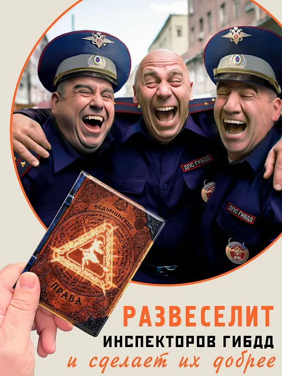 Обложка для автодокументов Ведьминские права