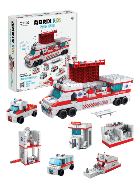 Конструктор Qbrix Kids Скорая помощь
