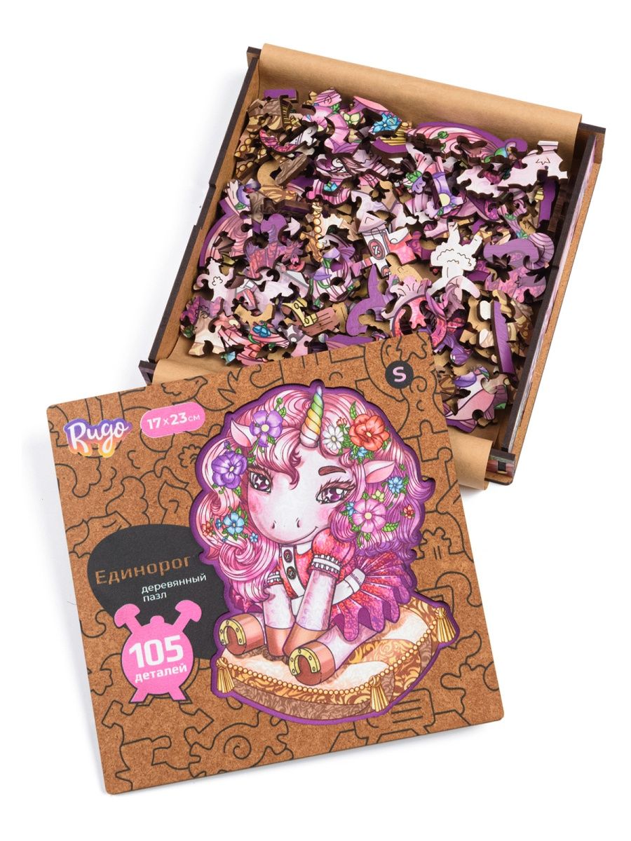 Деревянный пазл Единорог Т