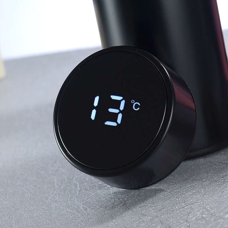 Термос с датчиком температуры Metallic (black), 500 мл