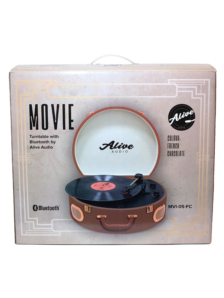 Виниловый проигрыватель Alive Audio MOVIE French chocolate c Bluetooth