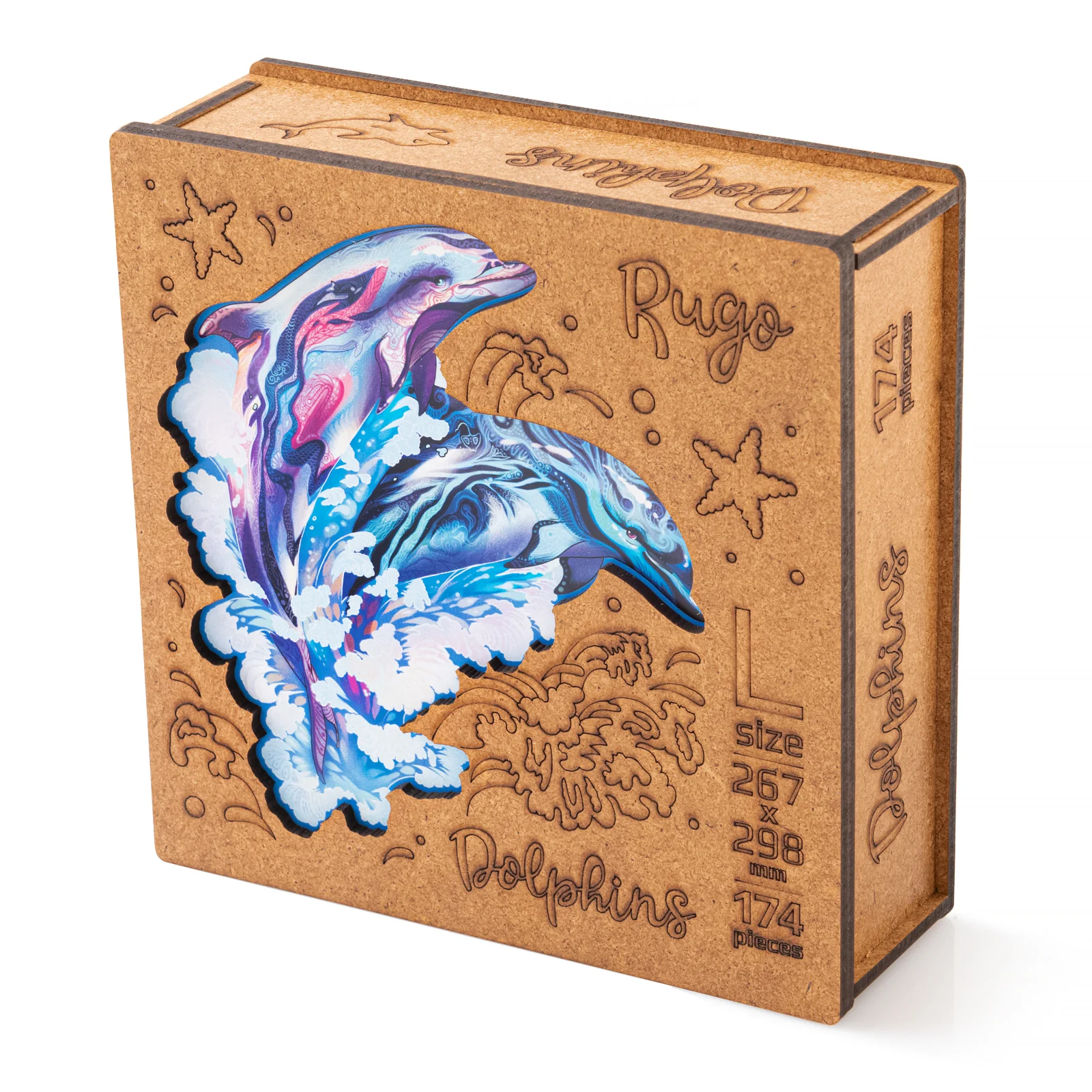 Деревянный пазл Дельфины L