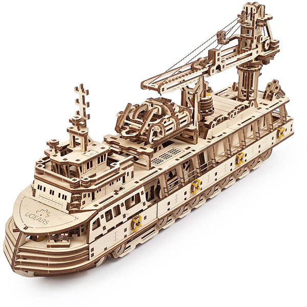 3D-пазл UGears Научно-исследовательское судно