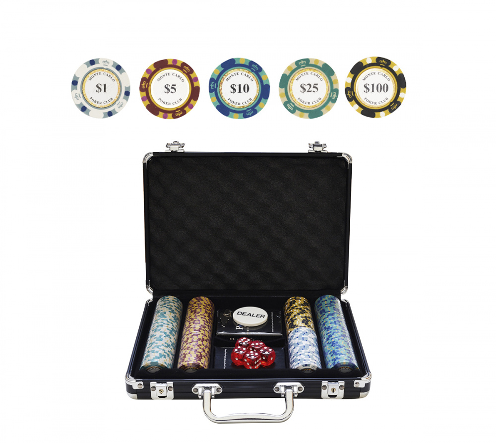 Набор для покера Monte Carlo на 200 фишек