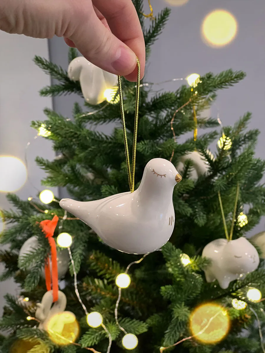 Елочная игрушка Новогодняя птичка