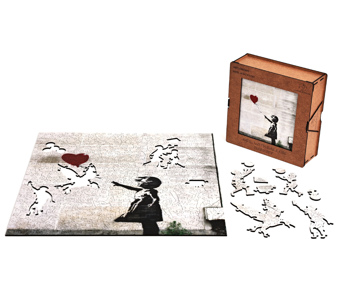 Деревянный пазл Девочка с шаром, Бэнкси