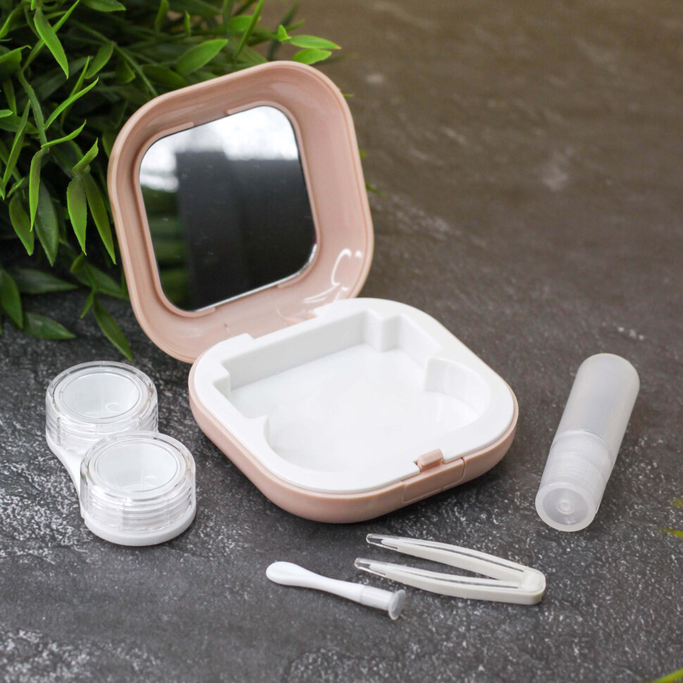 Контейнер для линз Smooth (pink)