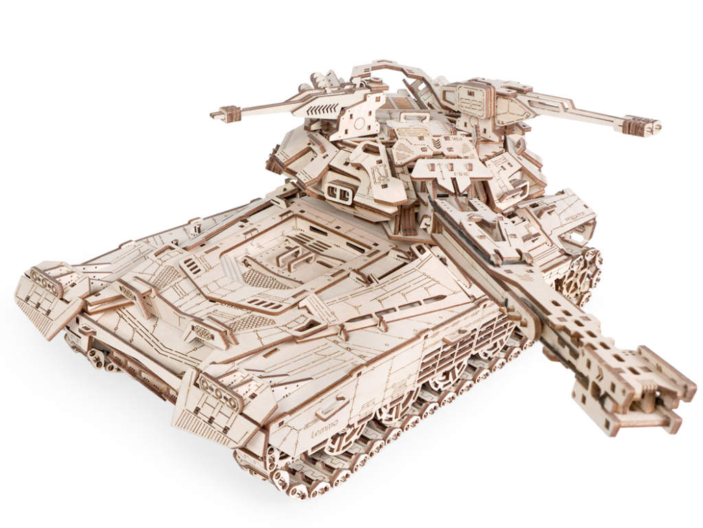 Деревянный конструктор танка Lemmo Хищник
