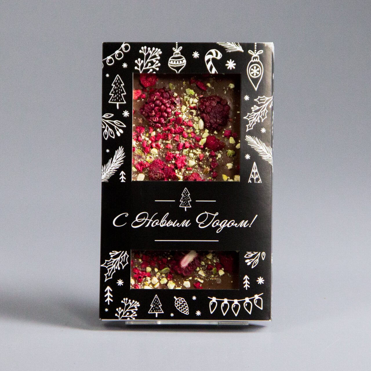 Молочный шоколад с малиной, ежевикой и фисташками НГ9