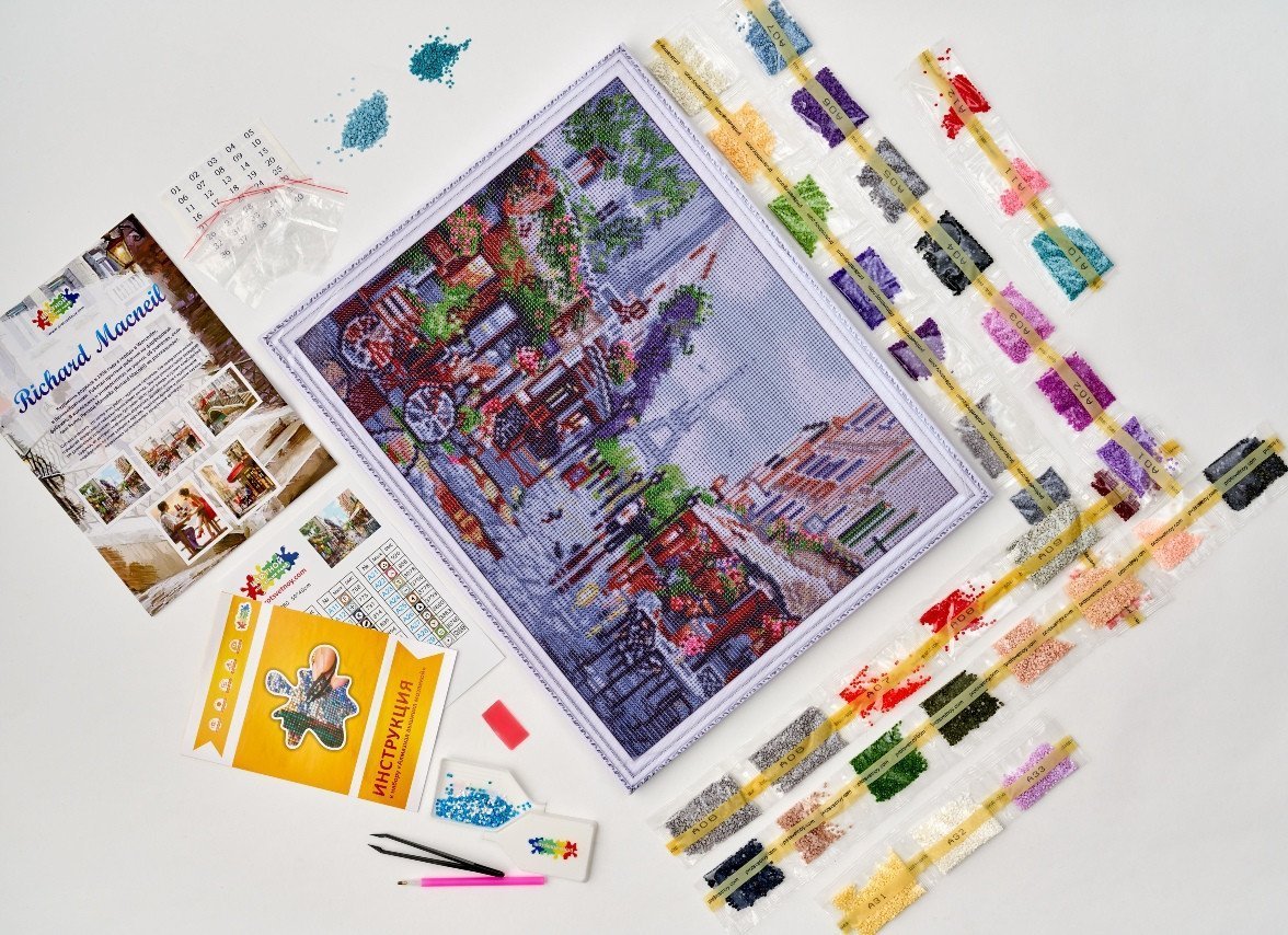 Алмазная мозаика Париж Весной 40х50 см