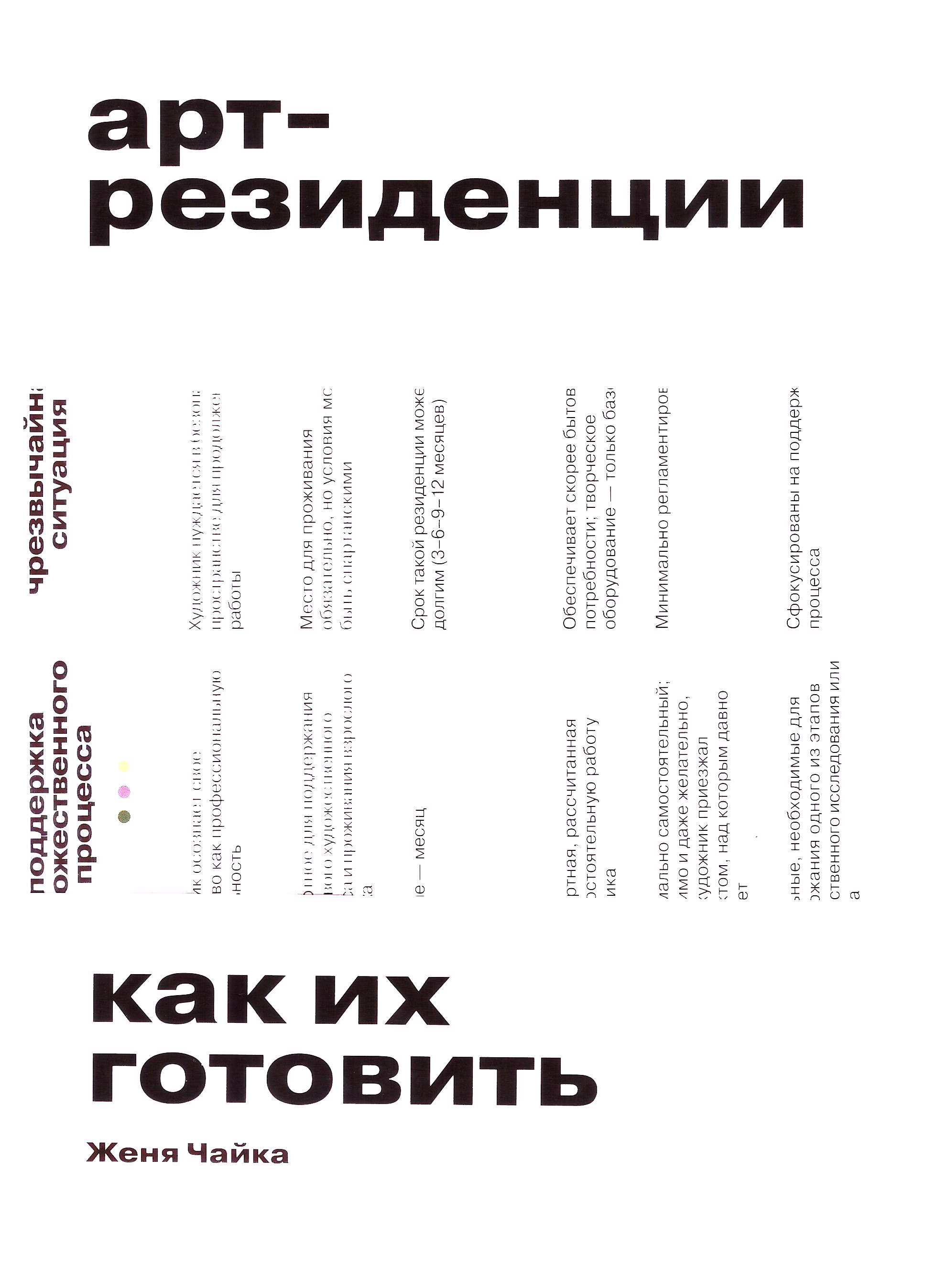 Арт-резиденции. Как их готовить