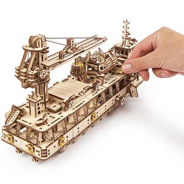 3D-пазл UGears Научно-исследовательское судно