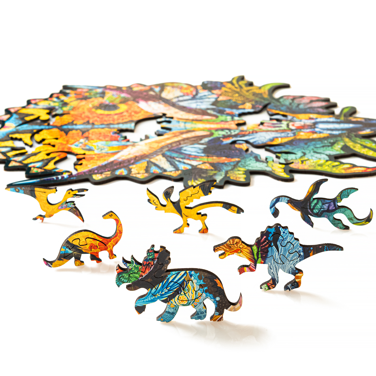 Деревянный пазл Динозавр L