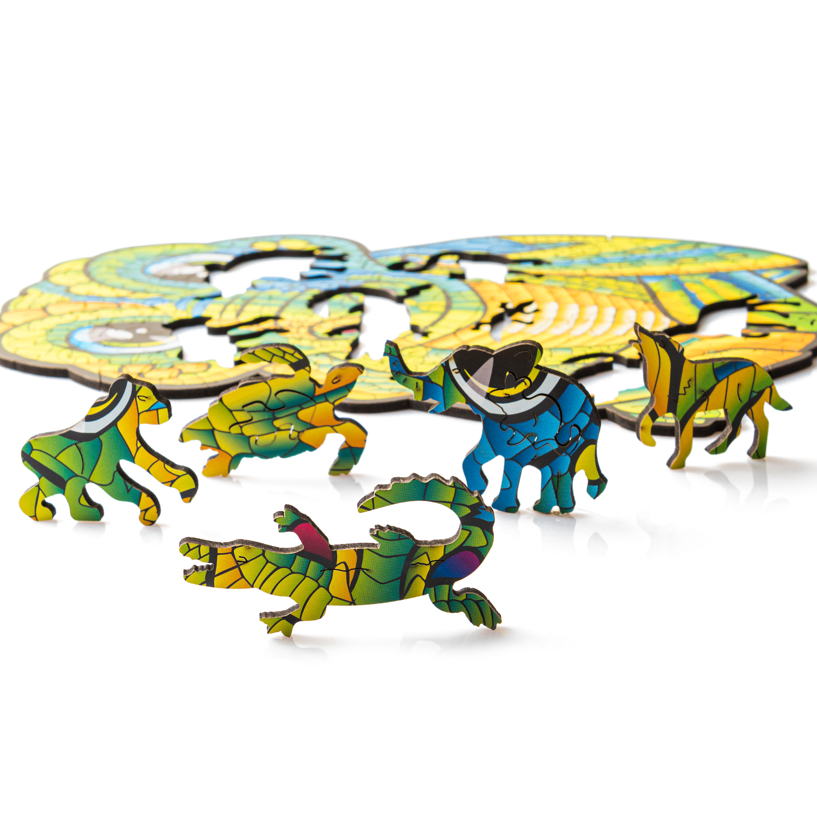 Деревянный пазл Крокодил Т