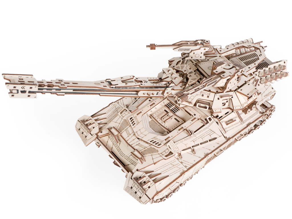 Деревянный конструктор танка Lemmo Хищник