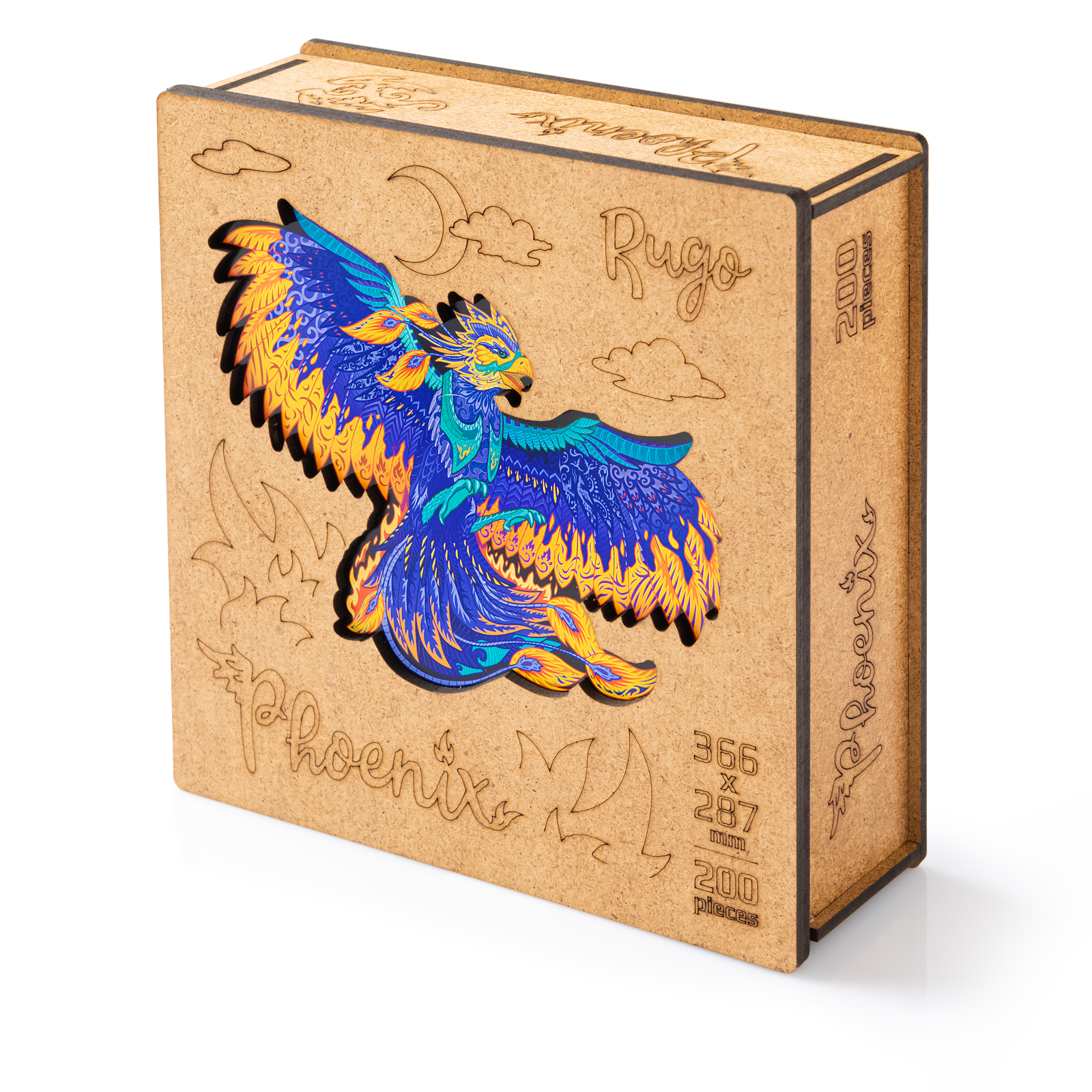 Деревянный пазл Феникс L