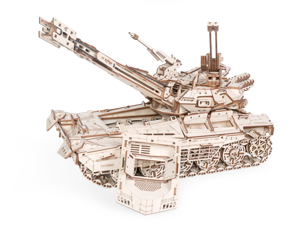 Деревянный конструктор танка Lemmo Хищник